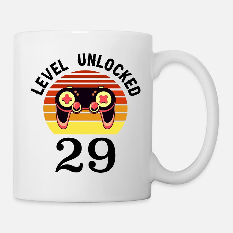 Niveau 29 débloqué 29 Anniversaire 29 ans - Mug blanc - blanc