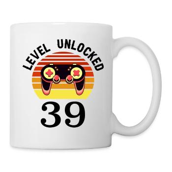 Level 39 unlocked 39 Birthday 39 years old - Mug - white - Right