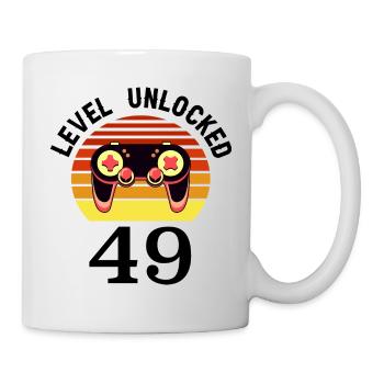 Niveau 49 débloqué 49 Anniversaire 49 ans - Mug blanc - blanc - Droite