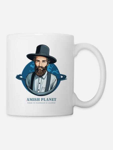 Amisch Planet - Tasse - Weiß