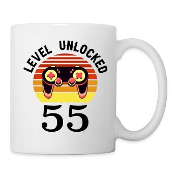 Level 55 unlocked 55 Birthday 55 years old - Mug - white - Right