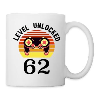 Niveau 62 débloqué 62 Anniversaire 62 ans - Mug blanc - blanc - Droite