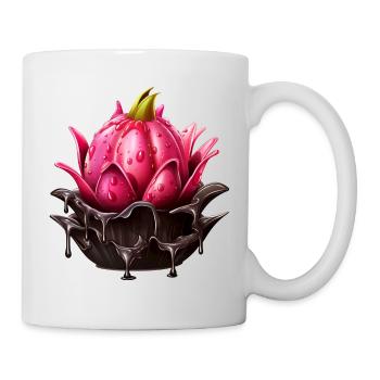 Schmelzende Schokolade Drachenfrucht Fusion Design - Tasse - Weiß - Rechts