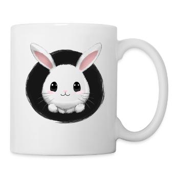 Kleiner Hase Häschen Kaninchen - Tasse - Weiß - Rechts