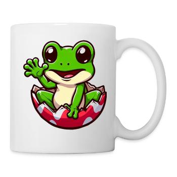 Colorful Easter Egg with Hatching Frog Design - Mug - white - Right