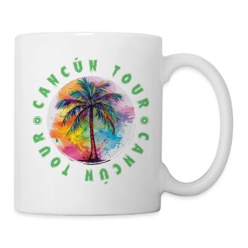 Cancun Tour Urlaub Plame Bunt - Tasse - Weiß - Rechts