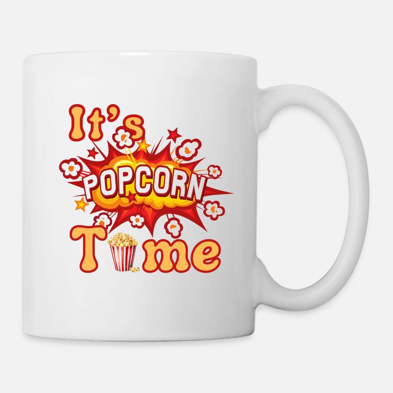 Es ist Popcorn-Zeit! - Tasse - Weiß