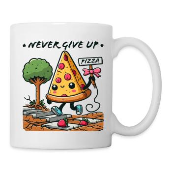 N’abandonnez jamais la pizza - Mug blanc - blanc - Droite