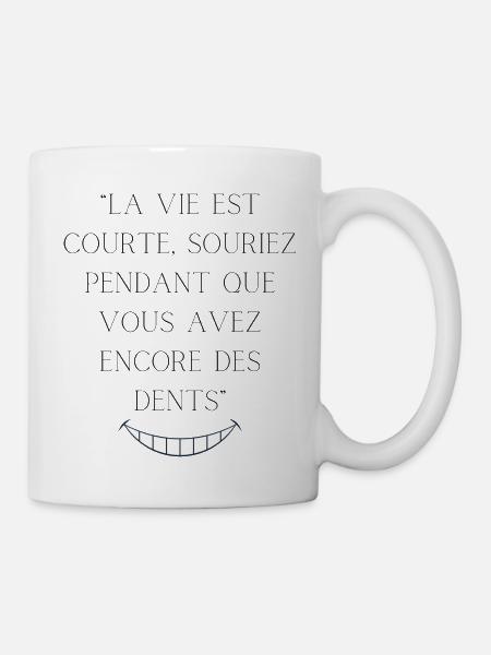 Life is short - Mug - white