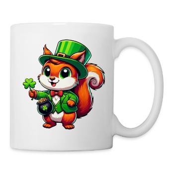 Écureuil de la Saint-Patrick : Design festif - Mug blanc - blanc - Droite