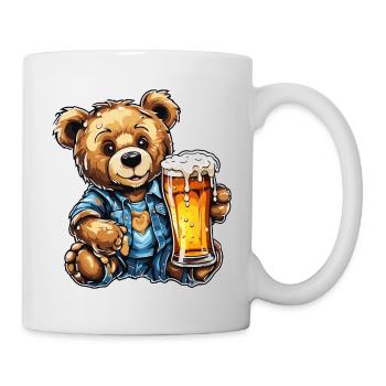 Teddybär / Kuscheltier / Stofftier / Geschenkidee - Tasse - Weiß - Rechts