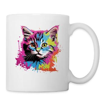 Chat cool - Mug blanc - blanc - Droite