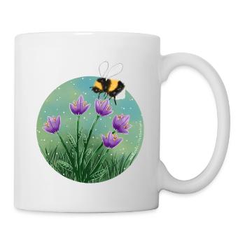 Bee and Flowers - Mug - white - Right