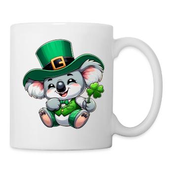 St. Patricks Day Koala Cartoon - Tasse - Weiß - Rechts
