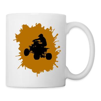 quad driver klecks - Tasse - Weiß - Rechts