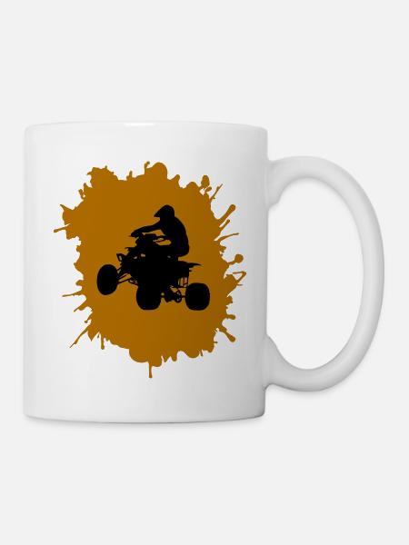 quad driver klecks - Tasse - Weiß
