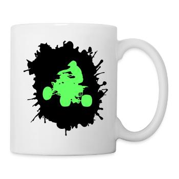 quad driver klecks - Tasse - Weiß - Rechts