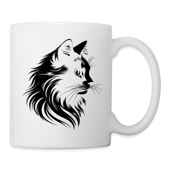 cat, cat motif, cute, gift, gift ideas - Mug - white - Right
