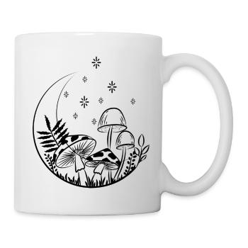 Nacht-Pilze - Tasse - Weiß - Rechts