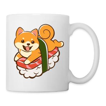 Shiba Inu Hund Sushi Japan Akita I Geschenk - Tasse - Weiß - Rechts