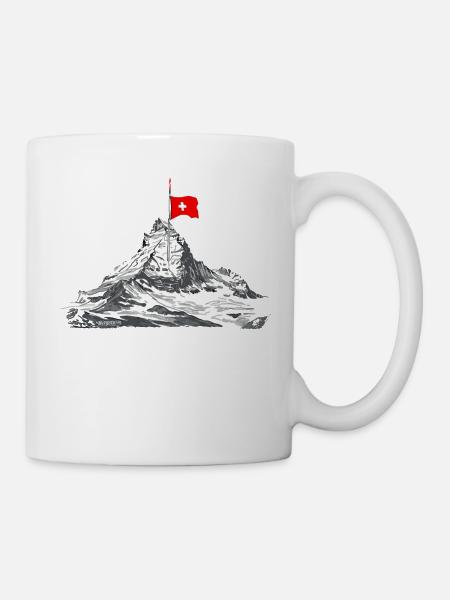 Berg Matterhorn Zermatt Souvenier kaufen - Tasse - Weiß