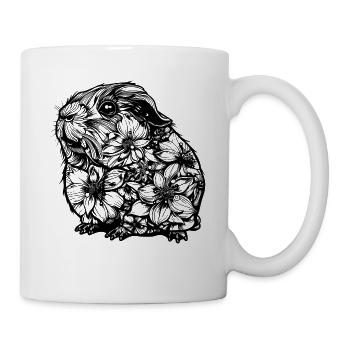 Fleurs Cochon d’Inde - Mug blanc - blanc - Droite