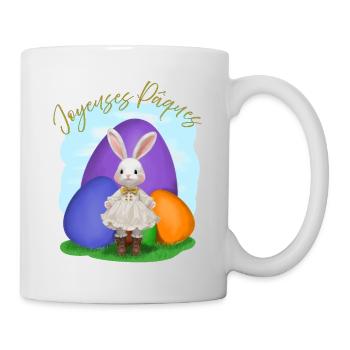 Lapine de pâques - Mug blanc - blanc - Droite