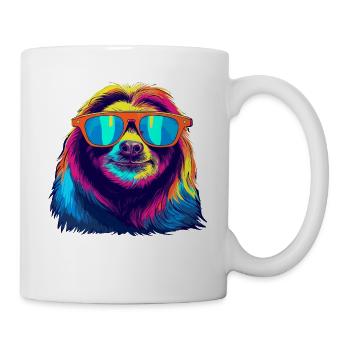 Cooles Faultier - Tasse - Weiß - Rechts