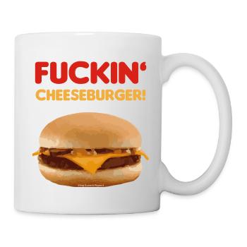 F*ckin' Cheeseburger - Neg's Urban Sports - Tasse - Weiß - Rechts