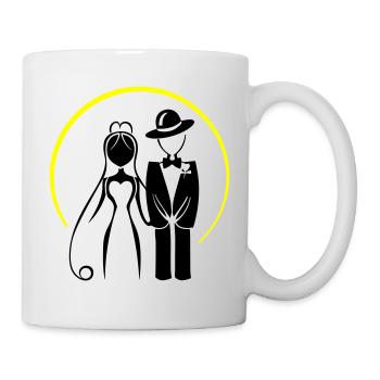 Brautpaar Ehepaar Hochzeit - Tasse - Weiß - Rechts