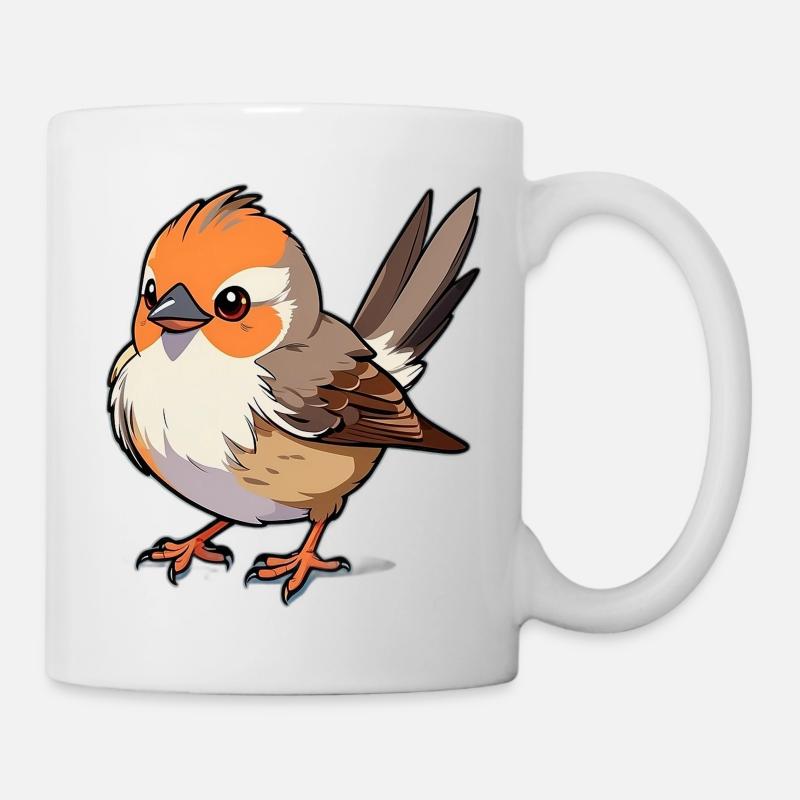 Junger Spatz - Tasse - Weiß