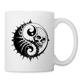 Yin Yang Skull // Totenkopf Symbol FS0169 - Mug - white - Right