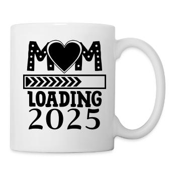 Maman 2025 chargement, future maman 2025 coeur - Mug blanc - blanc - Droite