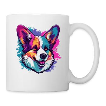 Welsh Corgi - Tasse - Weiß - Rechts
