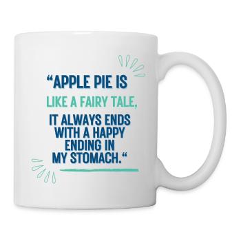 lustiger Satz über Apfelkuchen Ich habe es mit Liebe probiert - Tasse - Weiß - Rechts