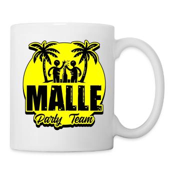 Malle Party Team Urlaub Mallorca - Tasse - Weiß - Rechts