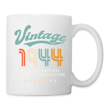 Jahrgang 1944 Geburtstag 1944 80 Jahre - Tasse - Weiß - Rechts