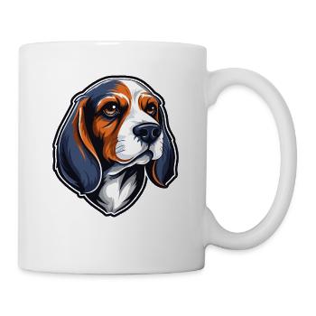 Beagle Hund - Tasse - Weiß - Rechts