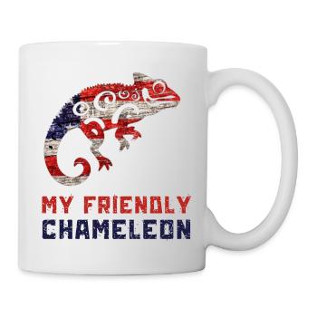 My friendly chameleon with usa flag color - Mug - white - Right