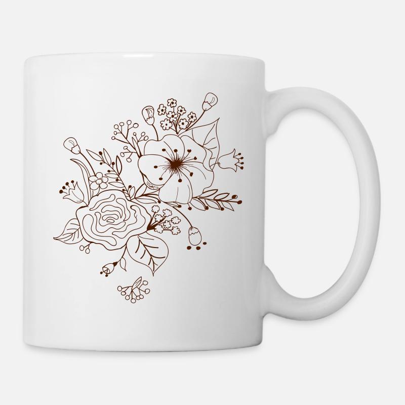 Flower tendril - Mug - white