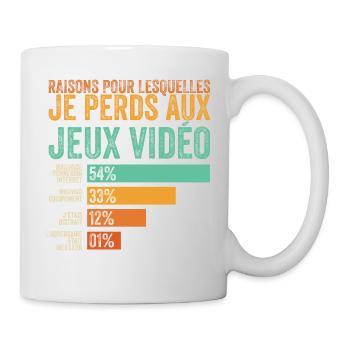 Gamer, ich verliere bei Videospielen - Tasse - Weiß - Rechts