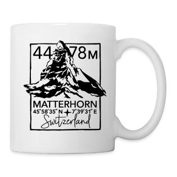 Matterhorn Wandern Zermatt Andenken Souvenir - Tasse - Weiß - Rechts