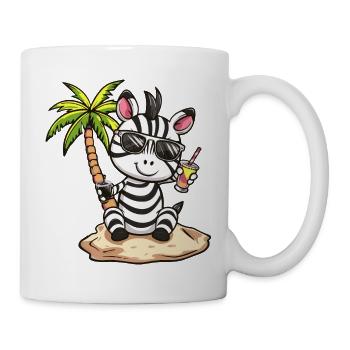 Zebra Summer Beach Vacation - Mug - white - Right