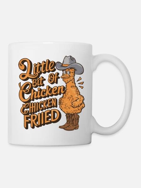 A Little Bit of Chicken Fried - Tasse - Weiß