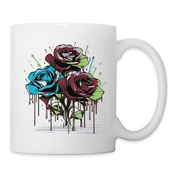 Flowers Women girl power design art female rose - Mug - white - Right