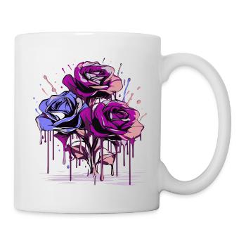 Flowers Women girl power design art female rose - Mug - white - Right