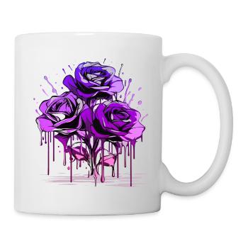 Flowers Women girl power design art female rose - Mug - white - Right