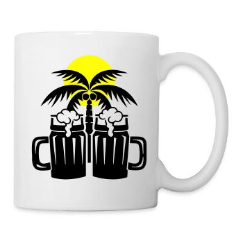 Beer Beach Palm Trees Island - Mug - white - Right