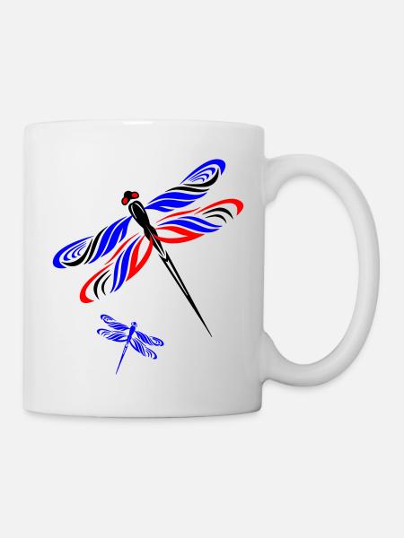 Libellule - Mug blanc - blanc