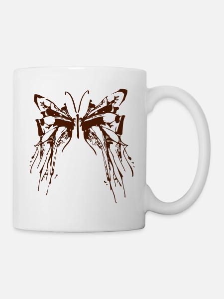 Schmetterling Butterfly - Tasse - Weiß